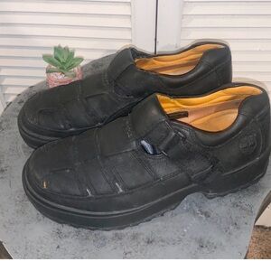 Timberland Altamont Fisherman leather sandals for Men in black 10 1/2